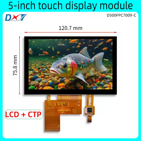 5.0 inch LCD Touch Screen 5 inch Capacitive Touch CTP 800*480 FT5446U RGB Interface TTL ST7262