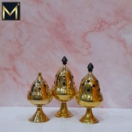 Brass Sambrani Dhoop Burner – Traditional Pooja Incense Holder with Stand