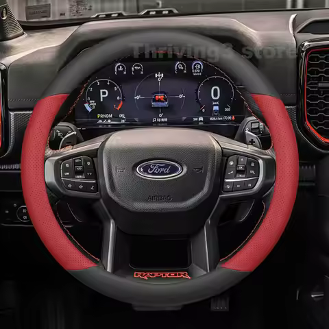 Leather Car Steering Wheel Cover For Ford Ranger Raptor Wildtrak X XLT 2012-2026 Auto interior Ford