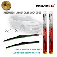 ใบปัดน้ำฝน ซิลิโคน ตรงรุ่น Mitsubishi Lancer CK2 CK4 CK5 2004 ไซส์ 24-18 ยี่ห้อ Diamond กล่องแดง* **ร้านค้าแนะนำ** สิ้นค้าดี**