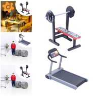 [utruiut0k] Miniature Gym Equipment Fitness Scene Props Gym Accessories Kids Pretend Play