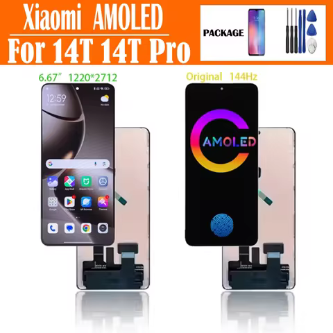 Original AMOLED For Xiaomi 14T 14T Pro LCD Screen Display Frame+Touch For Redmi K70 Ultra K70 Extrem
