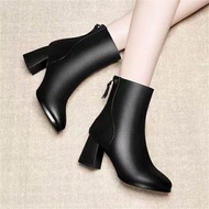 TOFASHIONS Boots for Women Black Martin Boots High Heels Women Fashion Black Shoes for Women Korean 