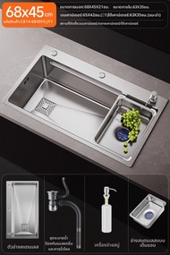 JIAYUN | อ่างล้างจานสแตนเลส 304 ขนาดใหญ่ชามเดียว