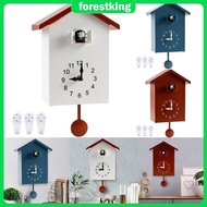 Cuckoo Clock Plastic Cuckoo Wall Clock with Bird Tweeting Sound Hanging Bird Clock Battery Operated 