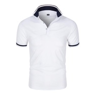 Summer business men's Polo shirt solid color cotton short-sleeved casual POLO shirt lapel short-sleeved T-shirt shirt