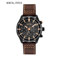 Solvil et Titus W06-03287-010 Men's Quartz Analogue Watch in Black Dial and Leather Strap