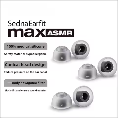 for AZLA Max ASMR Eartips Silicone Eartips for Wireless Headphones Earbuds Replacement Tips For Gala