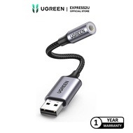 UGREEN USB-A 2.0 TO 3.5MM EXTERNAL STEREO SOUND ADAPTER 22CM CABLE