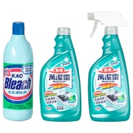 Magiclean萬潔靈青檸芬芳清潔劑廚房噴裝500ml+補充裝500ml+花王漂白水600ml