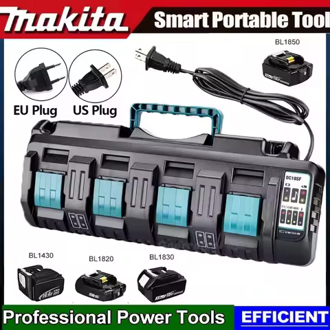 Makita DC18SF 4Port Li-ion Battery Charger BL1430 BL1830 14.4V 18V USB Charging Mobile Phone Power B
