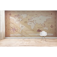 Custom Wall Wallpaper World Map 2 Vintage Wall Mural Custom Wallpaper