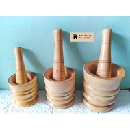 KAYU Mortar+mahogany Pestle/Mahogany Mortar/Smooth Wood Mortar