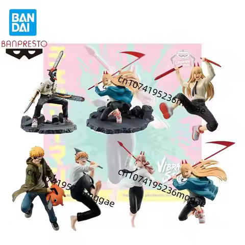 In stock Bandai BANPRESTO Chainsaw Man VIBRATION STARS Power Denji Anime Action Figures Model Orname