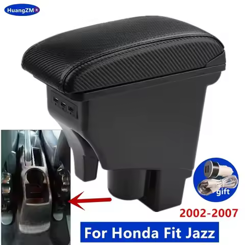 For Honda Jazz Armrest box For Honda Fit Jazz 1 Car Armrest 2002-2007 Arm Storage box car accessorie