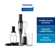 (NEW) PHILIPS High Power Hand Blender 5000 Series - HR2684/00, 1200W, Multi Accessories, XL Chopper,