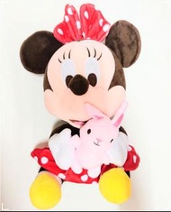 帳號內物品限時大特價      正版雷標迪士尼Disney米奇米妮Minnie抱兔兔子款約32cm公分米老鼠娃娃生日禮物情人節聖誕禮物