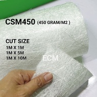 GRED A KAIN FIBER 450GSM FIBERGLASS CHOP STRAND MAT (1M - 10M) Epoxy Polyester Resin Repairs CSM450