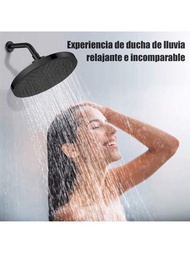 6 IN / 15CM Regadera Alta Presion, Cabezal de Regadera, Cabeza de Ducha de Lluvia de Alta Presión para el Baño, Ángulo Ajustable, Boquilla de Refuerzo de Silicona Antiobstrucción, Regaderas para Baño