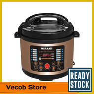 6L 7KG HIRAKI Pressure Cooker with Non-Stick Inner Pot, Periuk Tekanan Tidak Melekat 6L