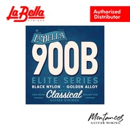 La Bella 900-B Elite | Black Nylon Trebles | Medium Tension | Classical Guitar Strings Nylon String