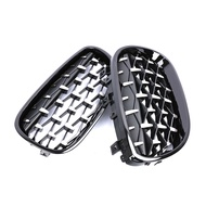(HWBG) Front Bumper Kidney Grill Diamond Grille for E60 E61 5Series 550I 535I M5 2003-2010 Meteor
