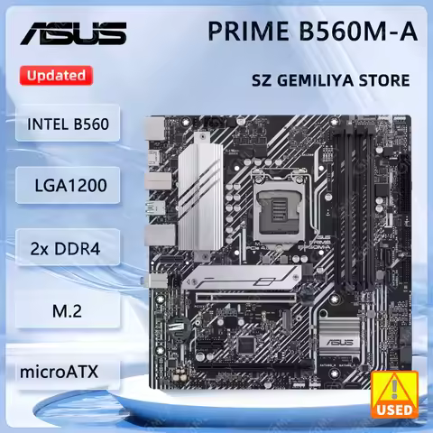 ASUS PRIME B560M-A Motherboard LGA1200 intel B560 DDR4 128GB M.2 microATX support Core i3-10100 i5-1