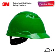 3M H-704R Green Colour Safety Helmet/ Hard Hat/ 4-Point Suspension Ratchet Type/ ANSI Approval [1 pi