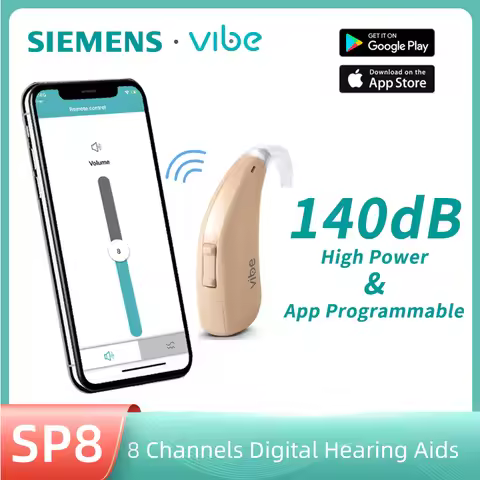Siemens Vibe 140db Super Power Hearing Aids 8 Channel Digital Hearing Aid For Severe to Profound Dea