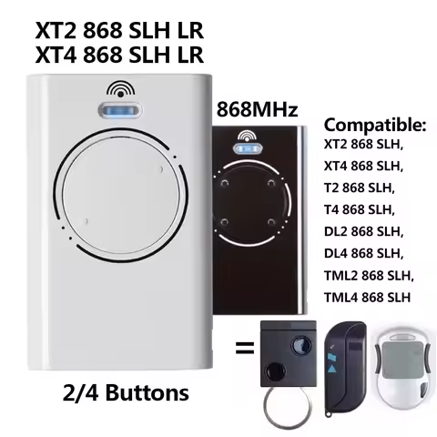 XT2 XT4 868 SLH LR Garage Door Remote Compatible with 868Mhz Frequency XT2 XT4 868 SLH, XT2 XT4 868 