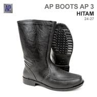 Ap Boots AP 3 BLACK - Sepatu Boots PVC