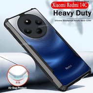 Redmi14C 2024 Airbag Clear Casing For Xiaomi Redmi 14C 14 C Redmi14C 4G 5G Transparent Acrylic Soft 