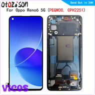 [VICOSS] 6.43" AMOLED Screen For Oppo Reno6 5G PEQM00, CPH2251 LCD Display Screen Touch Panel Digiti