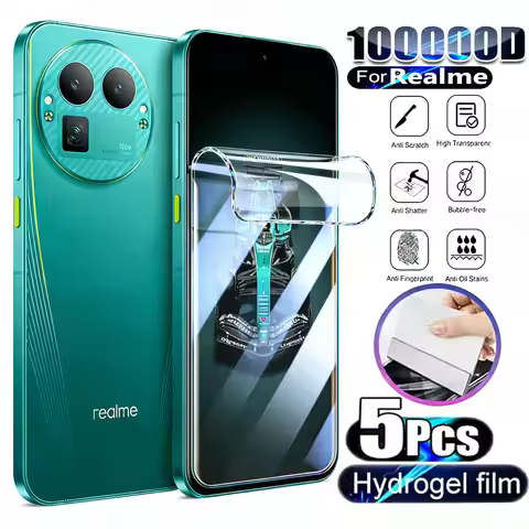 5PCS Hydrogel Film For Realme GT 7 Pro 6T ENO 6 5 SE 3T Neo 3 2 Screen Protector For Realme C63 C67 