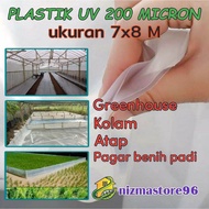 (COD) Plastik Greenhouse uv 200micron 8x7 Meter