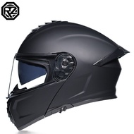 New ORZ Flip up Helmet Modular Motorcycle Helmet Double Lens Built-in Sun Visor Racing Full Face Helmet