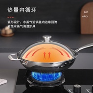 S/🗽All-Steel Thickened Stainless Steel Pot Lid Universal Pan for Household Cooking Pot Lid Wok Lid30cm32cm34cm DPTI