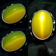 Batu Cincin Akik Mata Kucing Warna Kuning B032