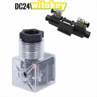 WITAKEY DC24V Solenoid Coil Plug, Transparent Voltage Waterproof Design Hydraulic Solenoid Valve Plu