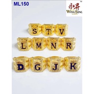┋☑Wing Sing 916 Gold Variety Alphabet Men Ring / Pelbagai Cincin Lelaki Huruf Emas 916
