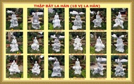 Tranh dán tường 18 vị La Hán nhiều kích thước 18LaHan