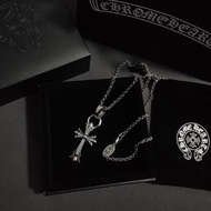 Chrome Hearts 克羅心雙疊十字架鑲鑽項鍊
