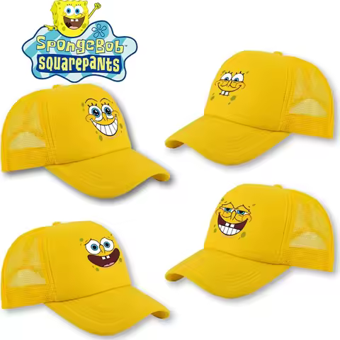 SpongeBob SquarePants Creative Baseball Cap Cartoon Anime Character Printed Hat Unisex Fashion Caps 