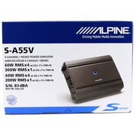 ALPINE S-A55V 5CH (4CH+MONO) HIGH POWER CAR AMPLIFIER 1100W MAX POWER 5 CHANNEL AMPLIFIER
