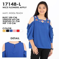 KATUN MM 17148-L FASHION COTTON TOP 3/4 SLEEVE FLOWER LD 100 CM FIT TO L BB 65 KG MISSMODE SVL