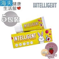 【海夫】INTELLIGENT 因特力淨 兒童 酵素牙膏 草莓40gx5入(加贈兒童酵素牙膏/草莓7gx1入)