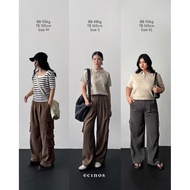 ECINOS - Darkest Cargo Pants Women's Highwaist Long Pants