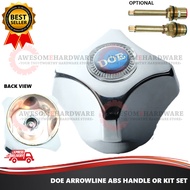 DOE ARROWLINE CHROMED ABS HANDLE REPAIR KIT FOR LEAKING SPINDLE DOE STOPCOCK VALVE TAP