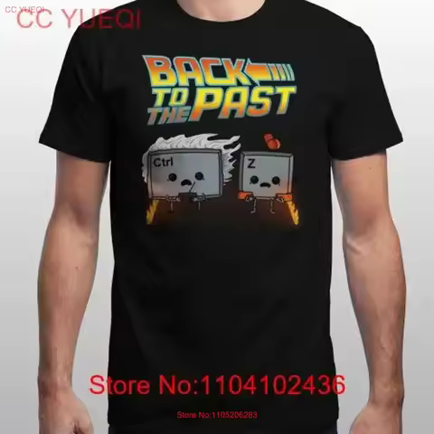 Back To The Past T Shirt Ctrl Z Future Movie Michael J Fox vintage Washed Versatile homme fashion St