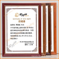 Mahogany Color Gold Edge Solid Wood Frame A4 Picture Frame Wall Hanging 8K Decorative Picture Frame